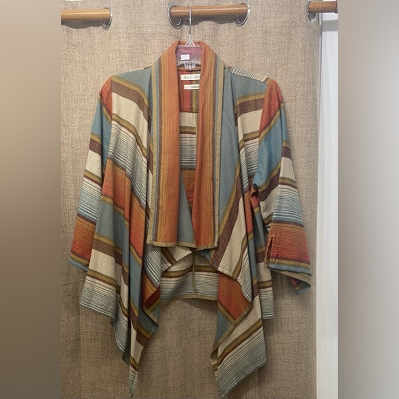 Woolrich Tops - Wool rich Pemberton Striped Cardigan in Red, Blue, and Tan